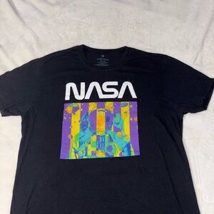 NASA Black Tee with Colorful Astronaut Design
